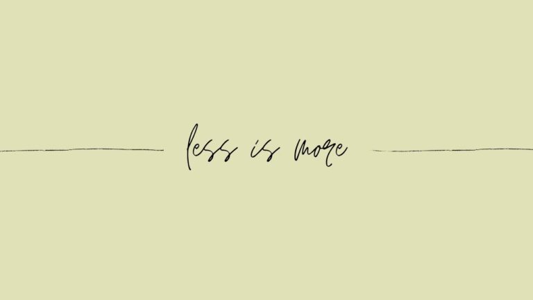 Il Significato di ‘Less is More’
