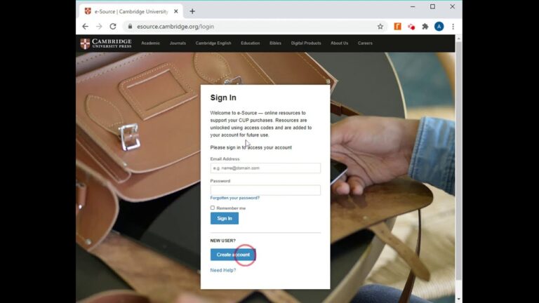Registrazione su esource.cambridge.org: Guida Pratica